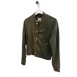 NEW JAKETT women's suede jacket in dark olive